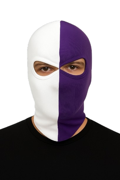 Wit-Paarse balaclava