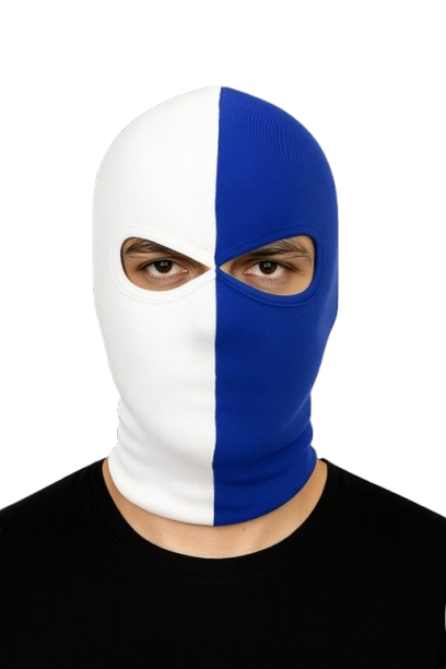 Wit-Blauwe balaclava