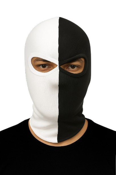 Wit-Zwarte balaclava