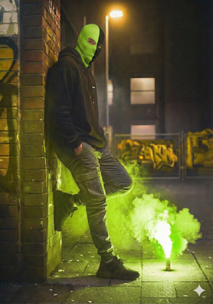 Groen-Zwarte balaclava