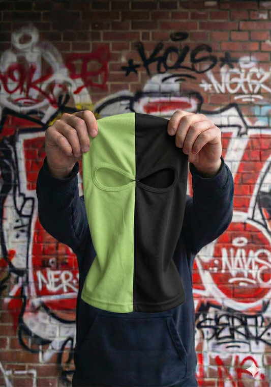 Groen-Zwarte balaclava