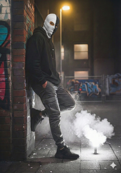 Wit-Zwarte balaclava