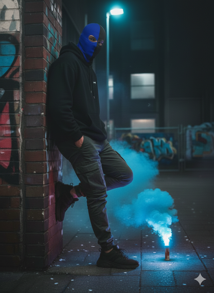 Blauw-Zwarte balaclava
