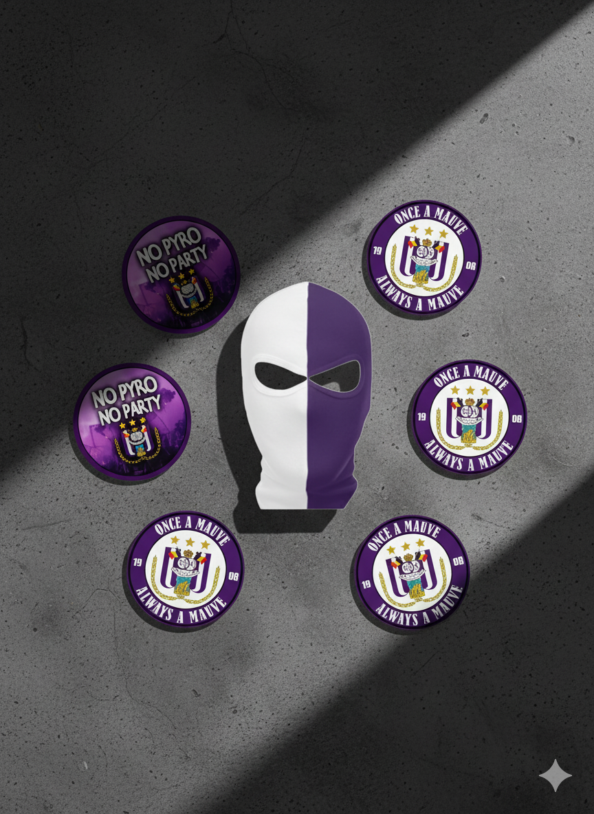 R.S.C. Anderlecht Bundel (1 balaclava & 25 stickers)