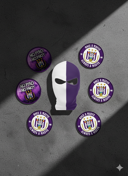 R.S.C. Anderlecht Bundel (1 balaclava & 25 stickers)