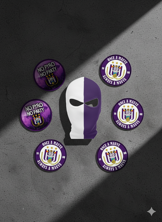 R.S.C. Anderlecht Bundel (1 balaclava & 25 stickers)