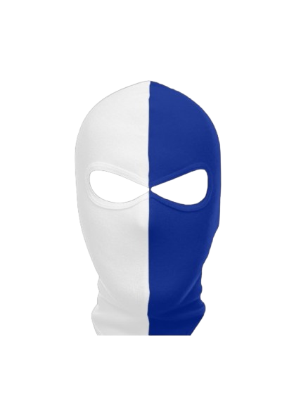 Wit-Blauwe balaclava